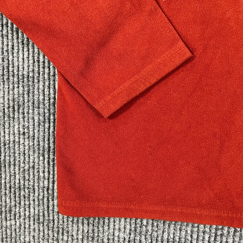 The North Face Pullover Fleece Mens Medium Red Long Sleeve 1/4 Zip Mock Neck‎